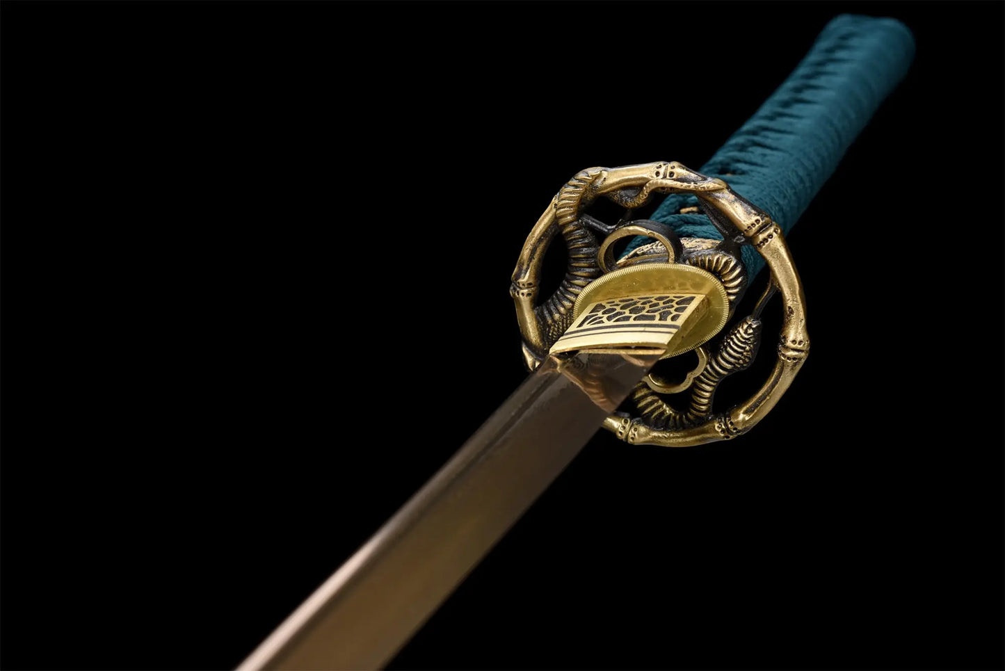 Spring Katana (Grilled Gold Damascus Steel)
