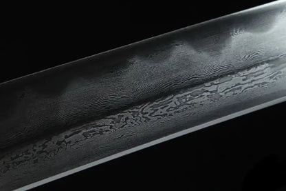 Katana Kaizu (Damascus Steel & Genuine Hamon)
