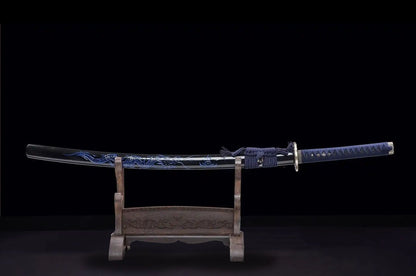 Blue Dragon King Katana (Blue T10 Steel)