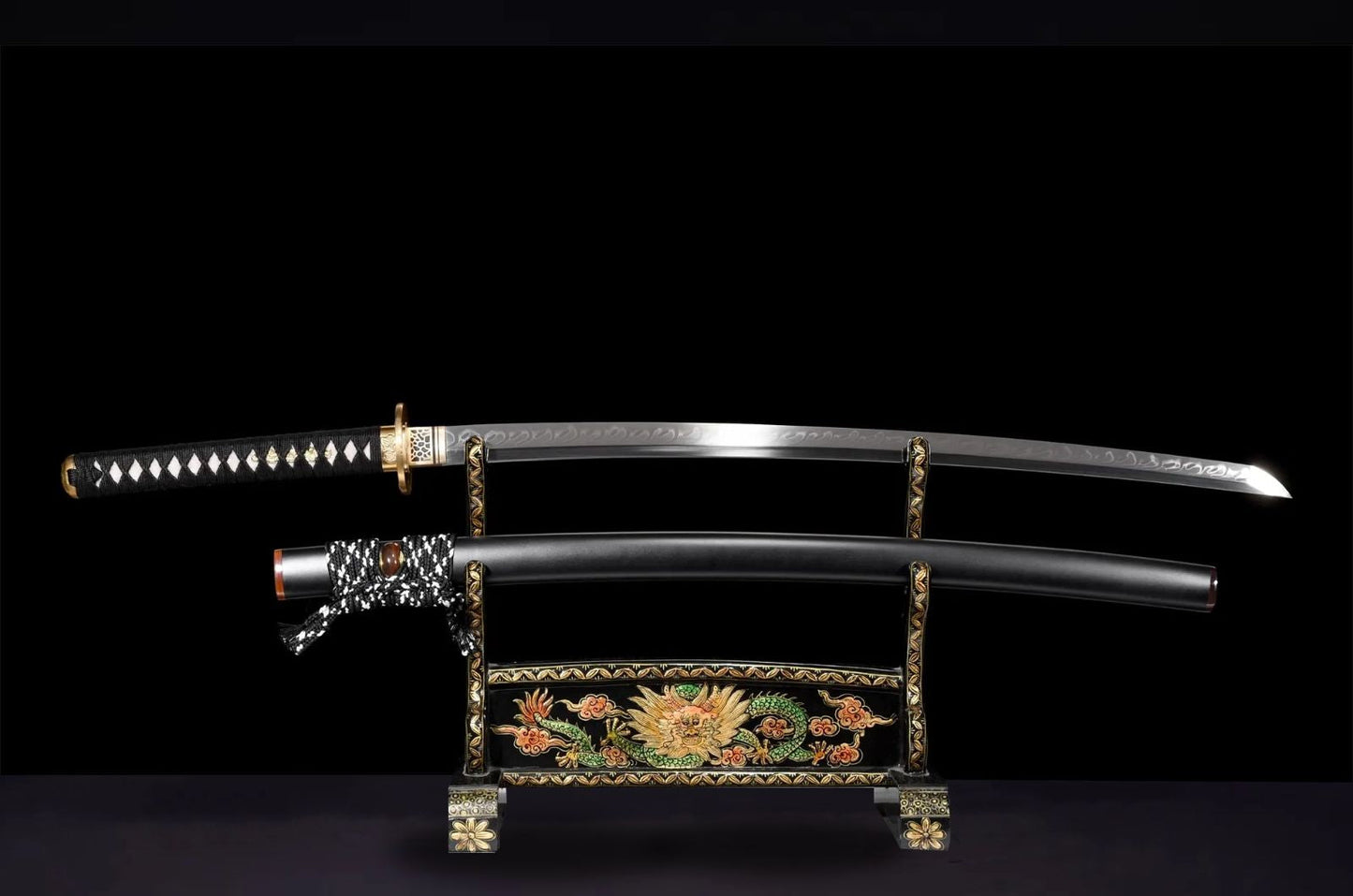 Katana Kuji (T10 Steel & Genuine Hamon & Ray Skin)