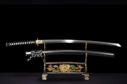 Katana Kuji (T10 Steel & Genuine Hamon & Ray Skin)