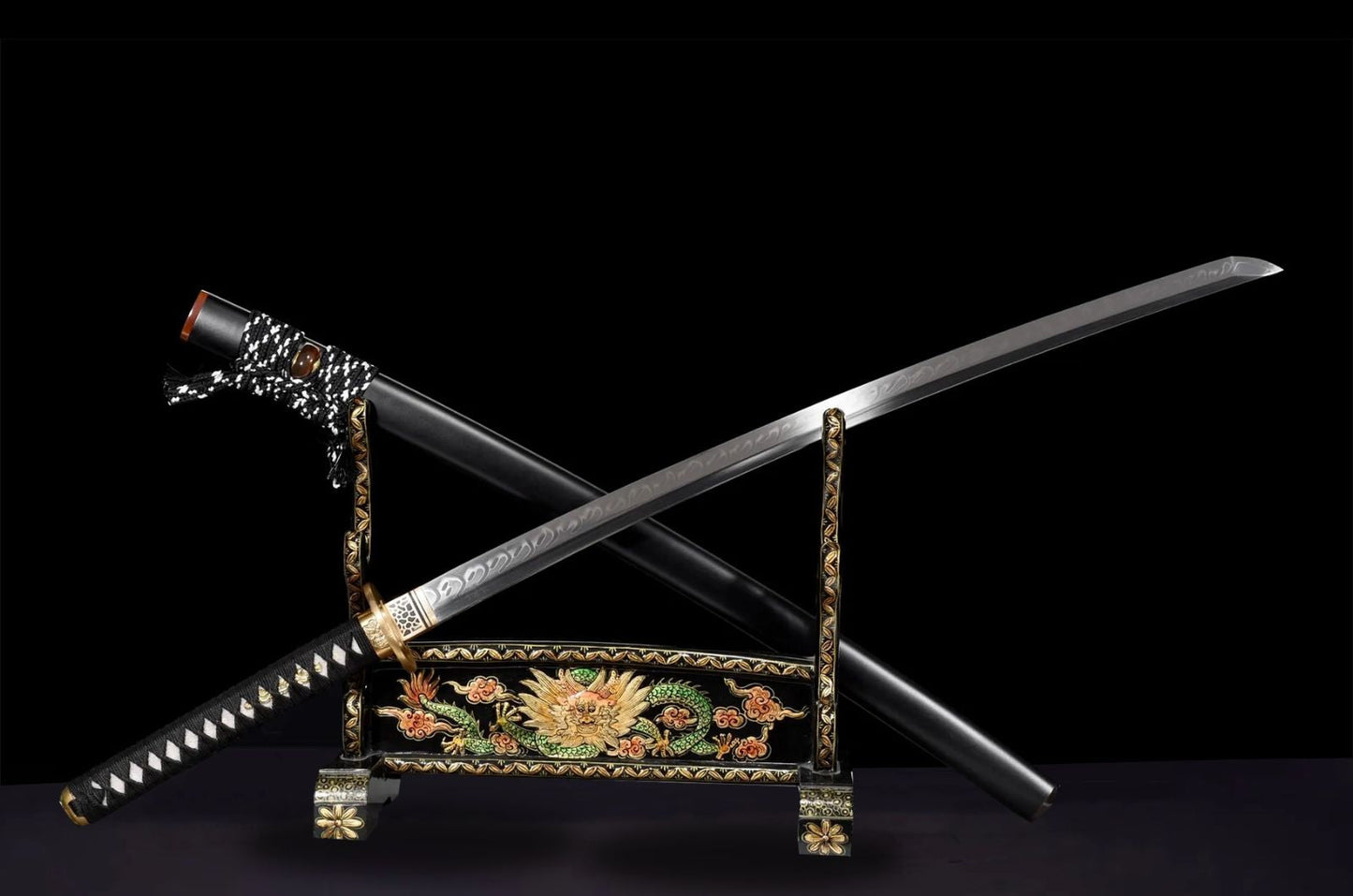 Kuji Katana (T10 Steel, Genuine Hamon & Ray Skin)