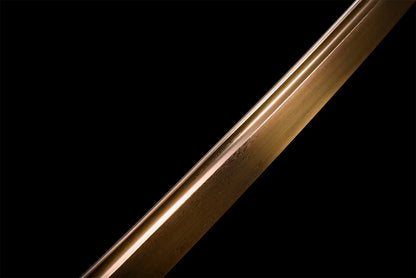 Spring Katana (Grilled Gold Damascus Steel)