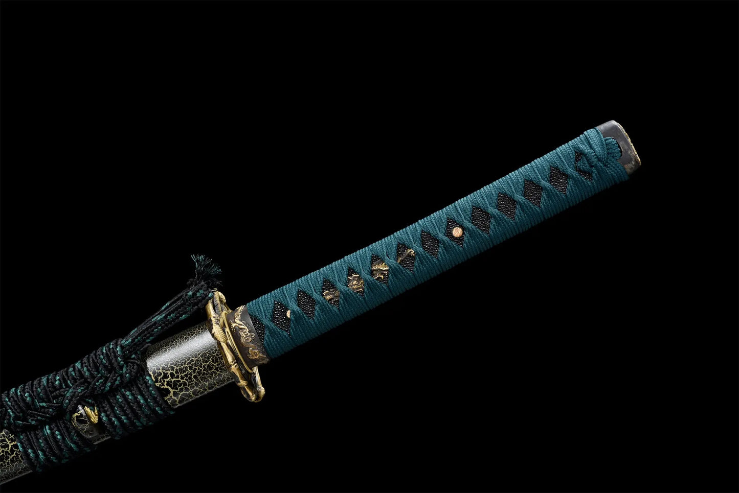Spring Katana (Grilled Gold Damascus Steel)