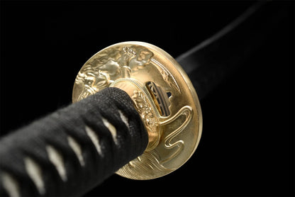Katana Kuji (T10 Steel & Genuine Hamon & Ray Skin)