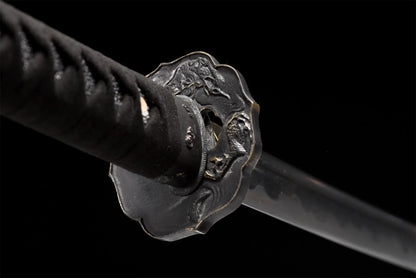 Wave Damascus Katana (Damascus Steel & Genuine Hamon)